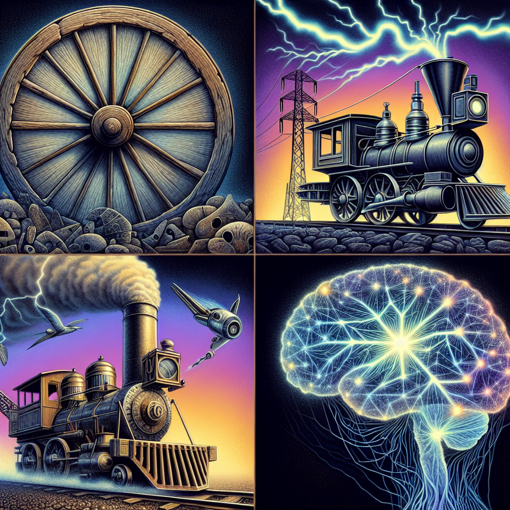 Comparing the Emergence of AI with the Invention of the Wheel, Engine, and Electricity